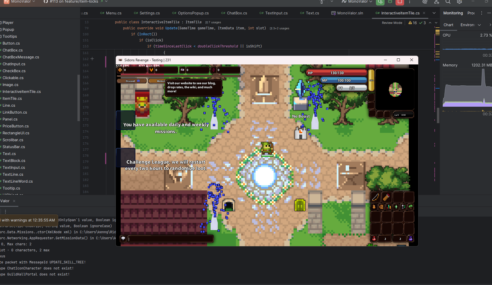 Gameplay / UI from Valor project
